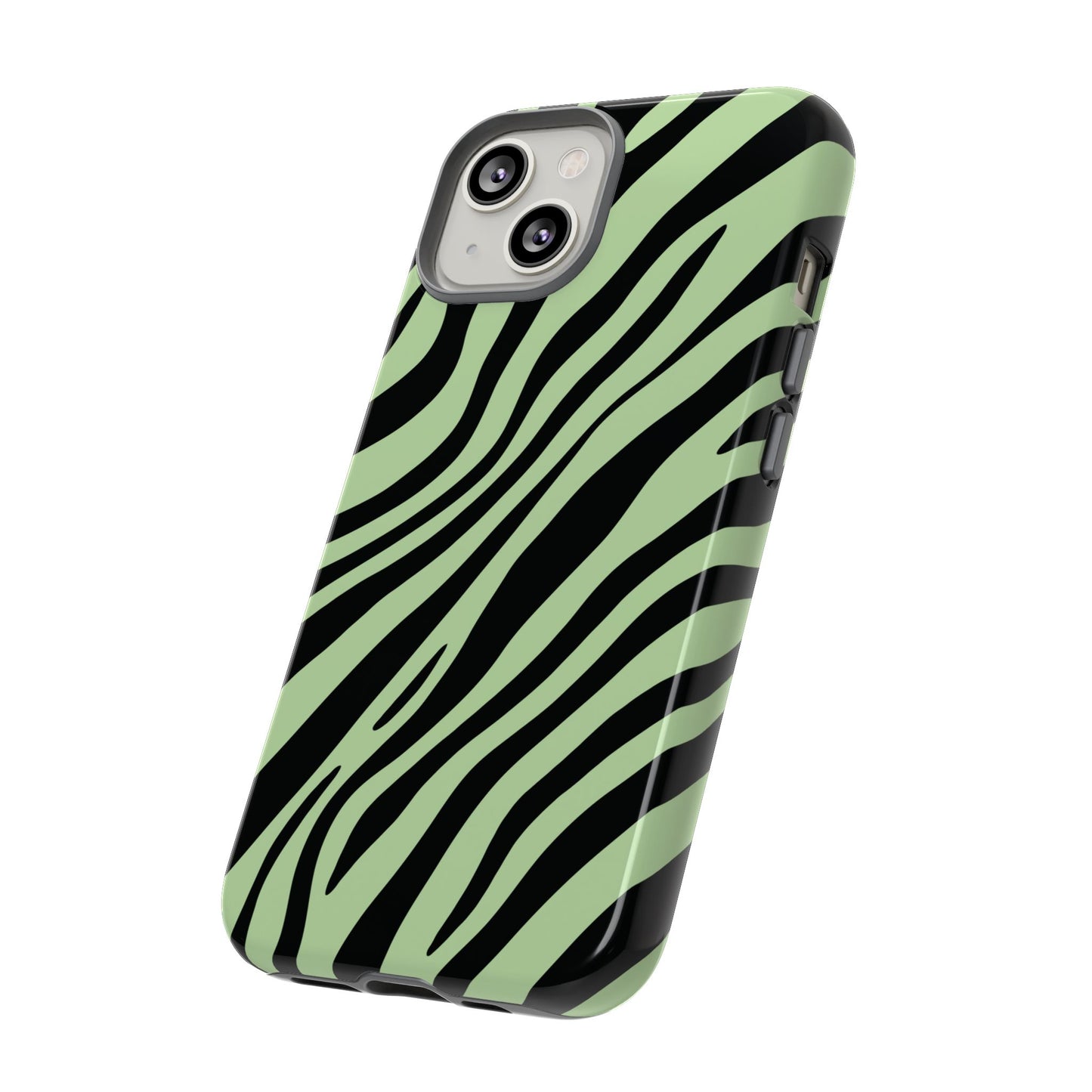 Modern Mint Zebra Print Phone Case