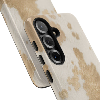 Elegant Champagne Cow Print Phone Case