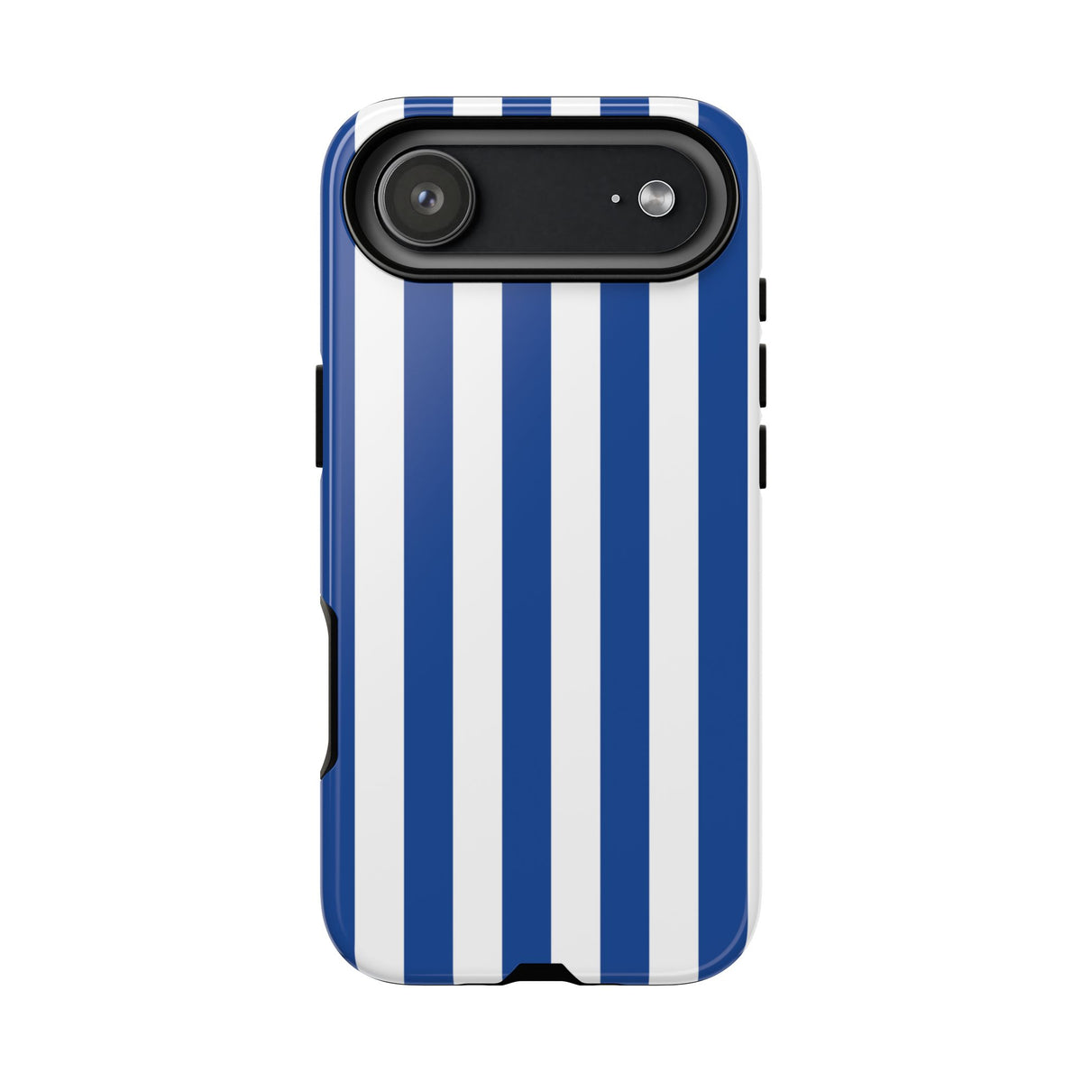 Simple Blue & White Stripe Pattern Phone Case - White Phone Case - iPhone 17 Air / Glossy