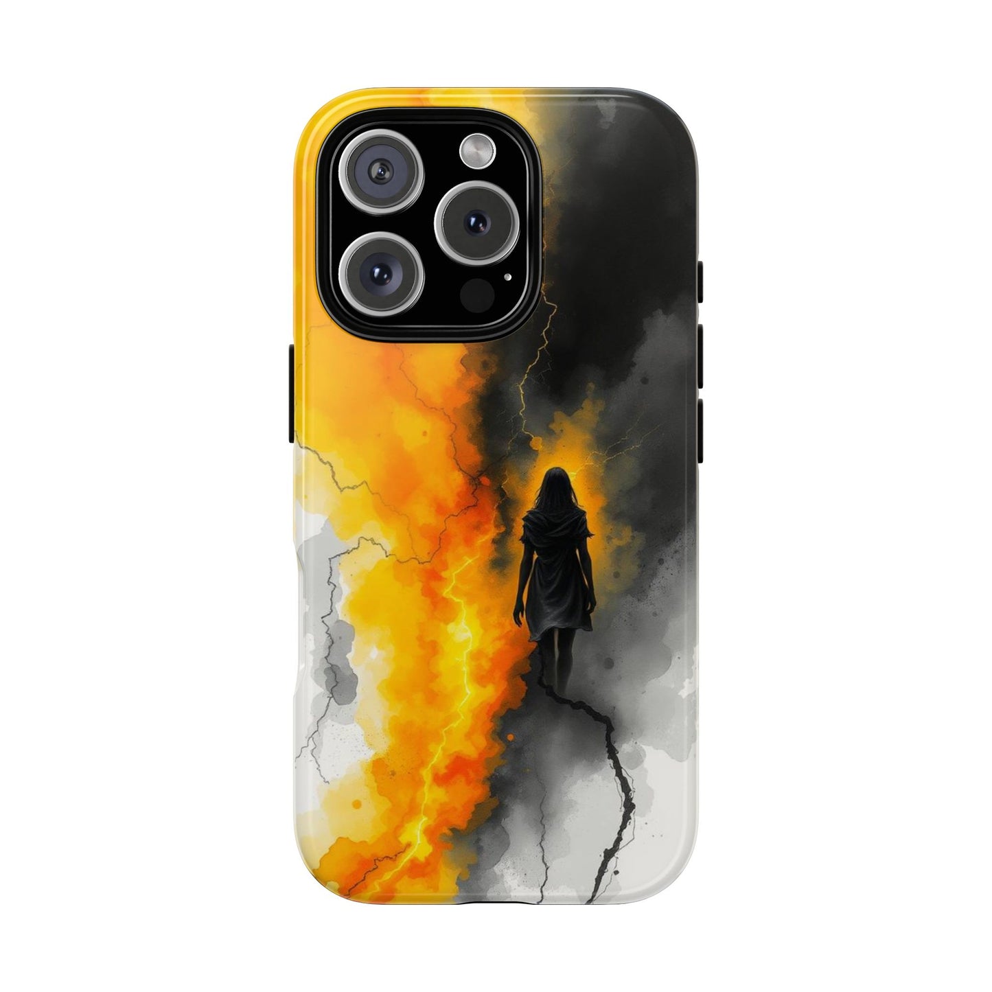 iPhone 16 Pro / Glossy Phone Case - Watercolour Gothic Silhouette of a Woman Phone Case