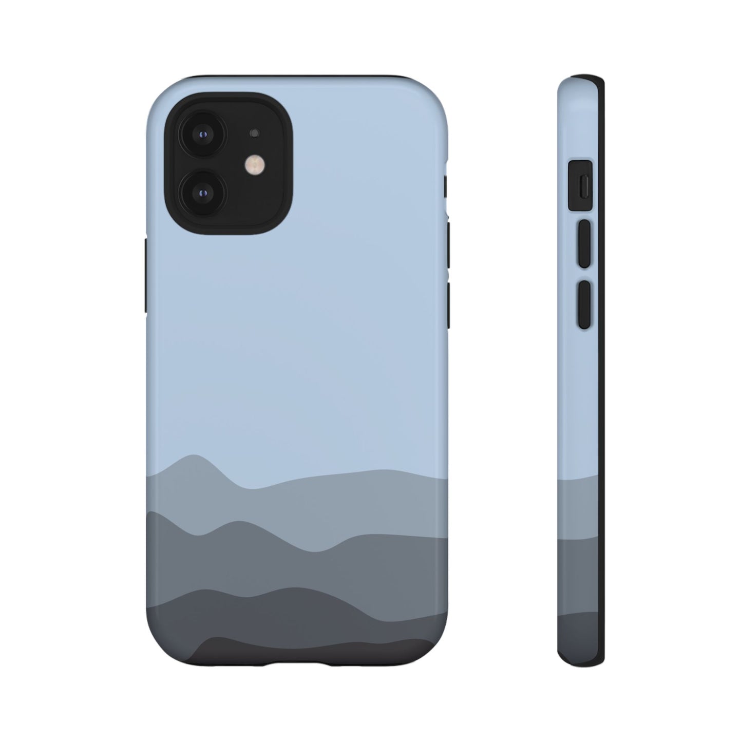 Blue Abstract Waves Protective Phone Case - Blue Phone Case - iPhone 12 Mini / Glossy