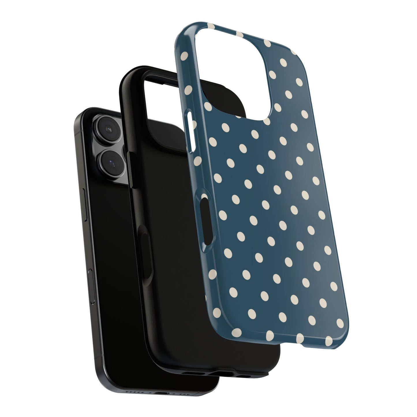 Blue & White Dot Pattern Phone Case