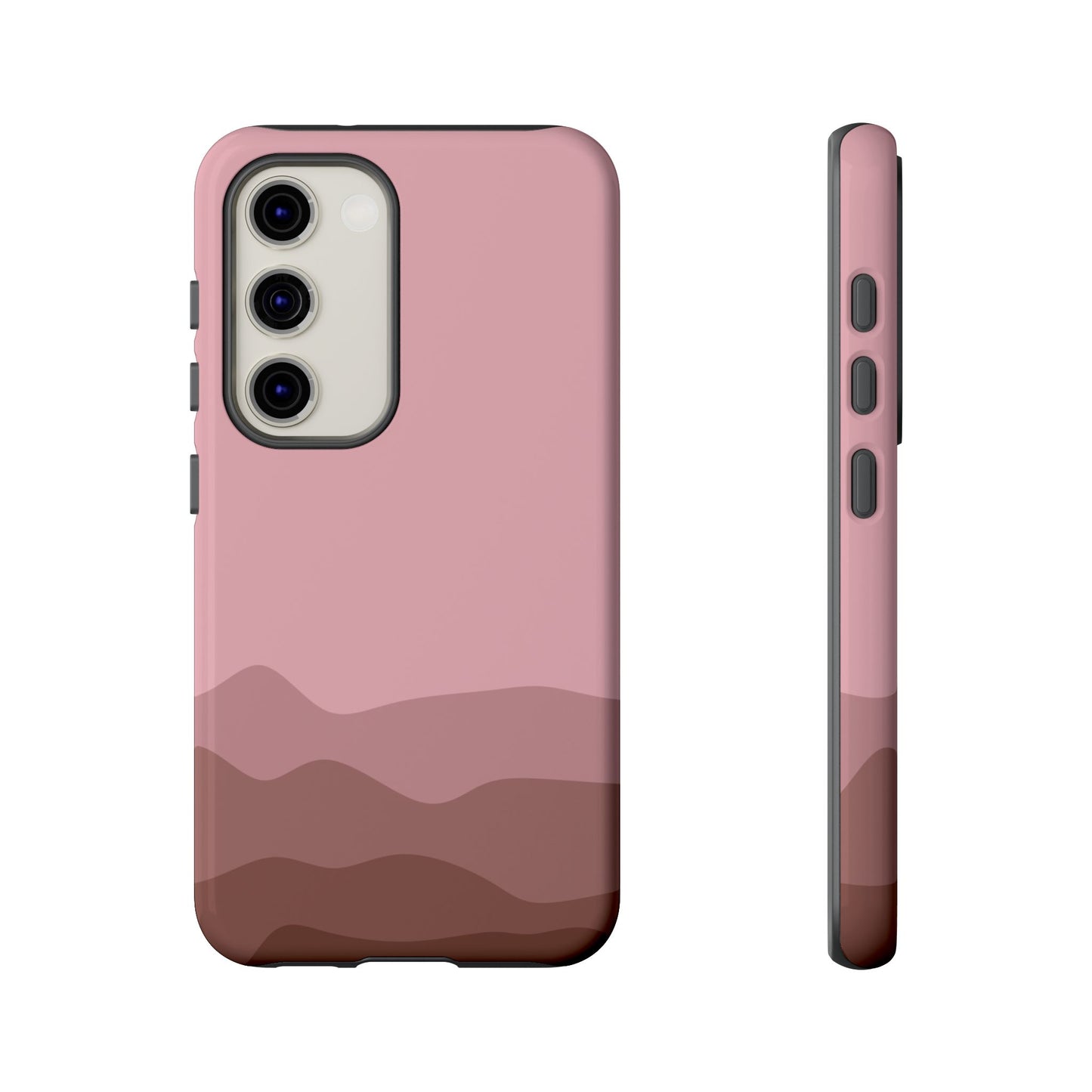 Pink Abstract Waves Protective Phone Case - Pink Phone Case - Samsung Galaxy S23 / Glossy