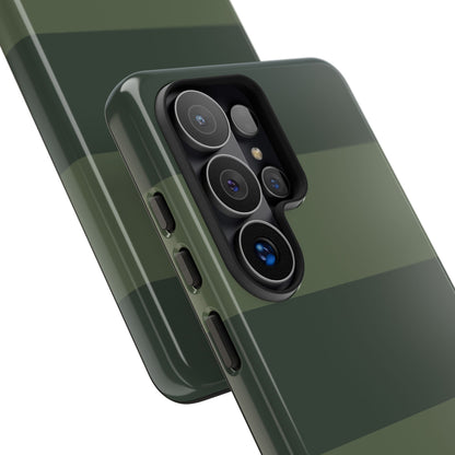 Green Horizontal Stripe Pattern Phone Case - Green Phone Case