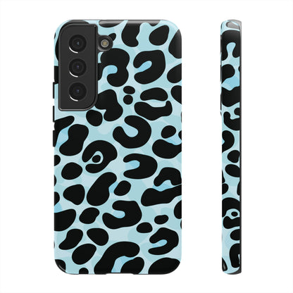 Cool Aqua Leopard Print Phone Case