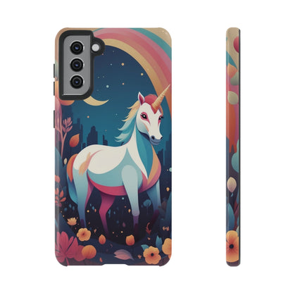Stylised Unicorn & Rainbow Design Phone Case - Multicolor Phone Case - Samsung Galaxy S21 Plus / Glossy