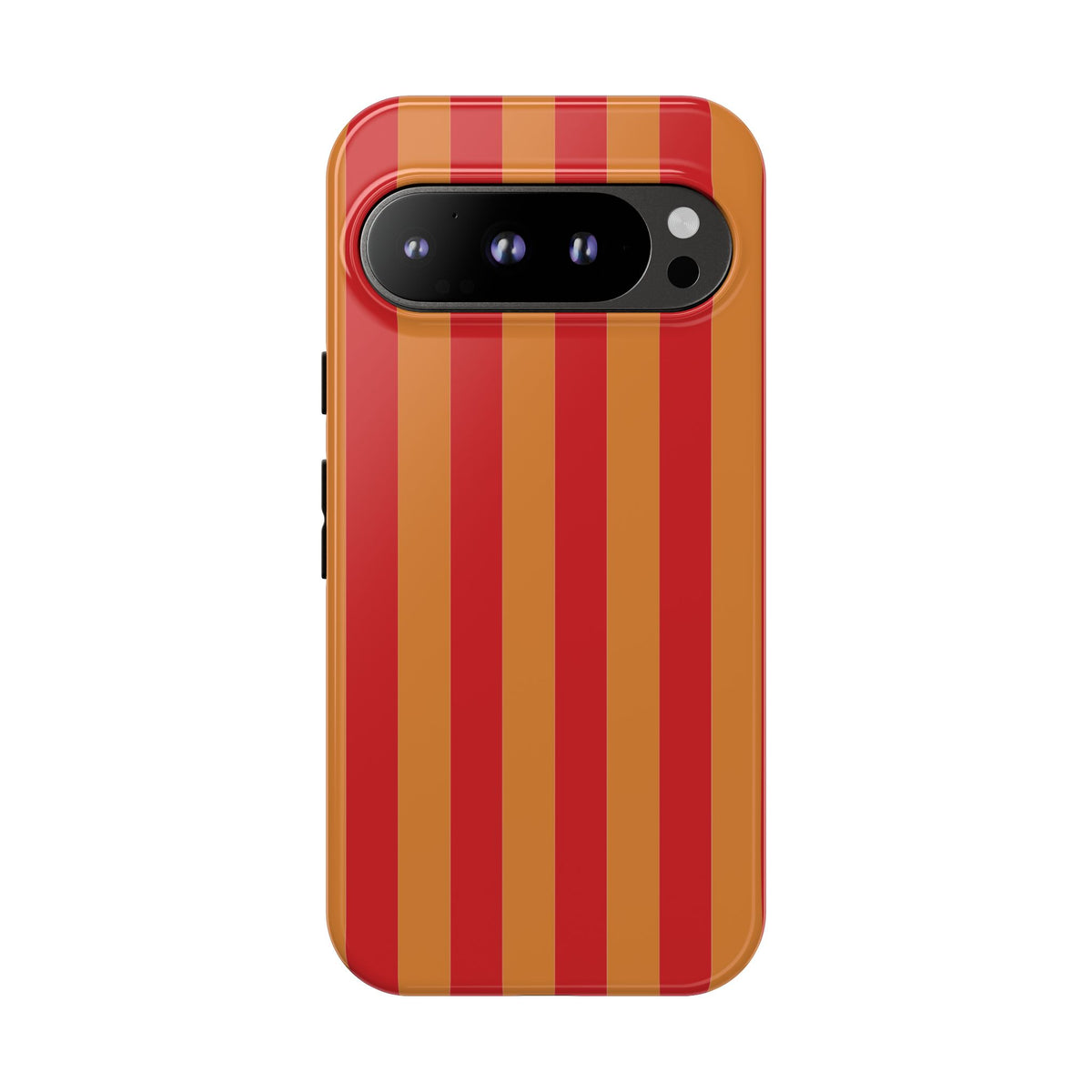 Orange & Red Stripe Pattern Phone Case - Orange Phone Case - Google Pixel 9 Pro / Glossy