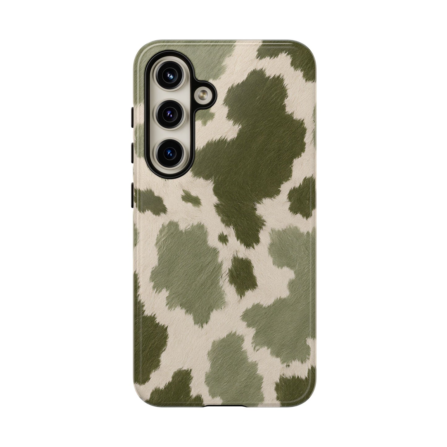 Stylish Olive Green Cow Print Phone Case