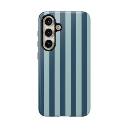 Samsung Galaxy S24 / Glossy Phone Case - ’Blue Stripe Pattern’ Phone Case
