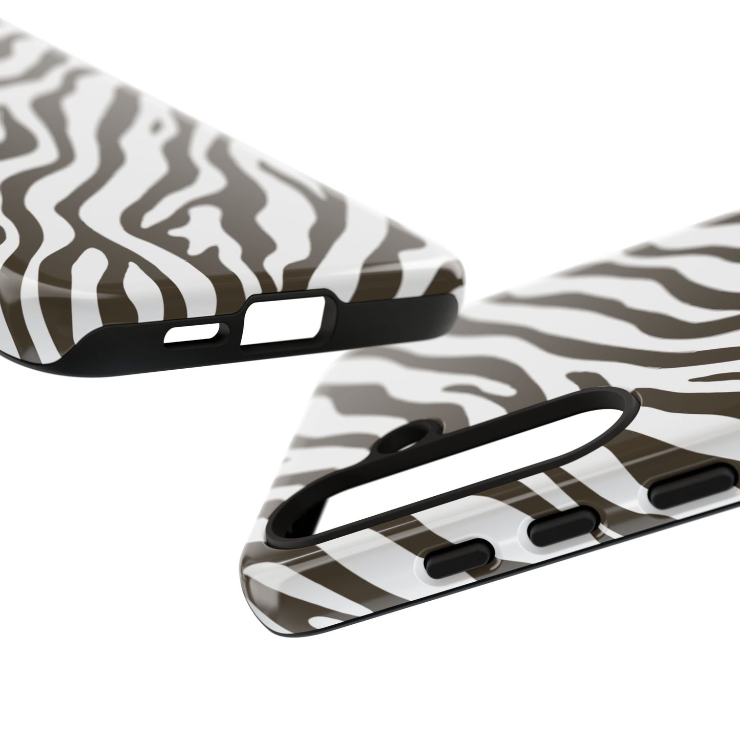 Stylish Mocha Zebra Print Phone Case