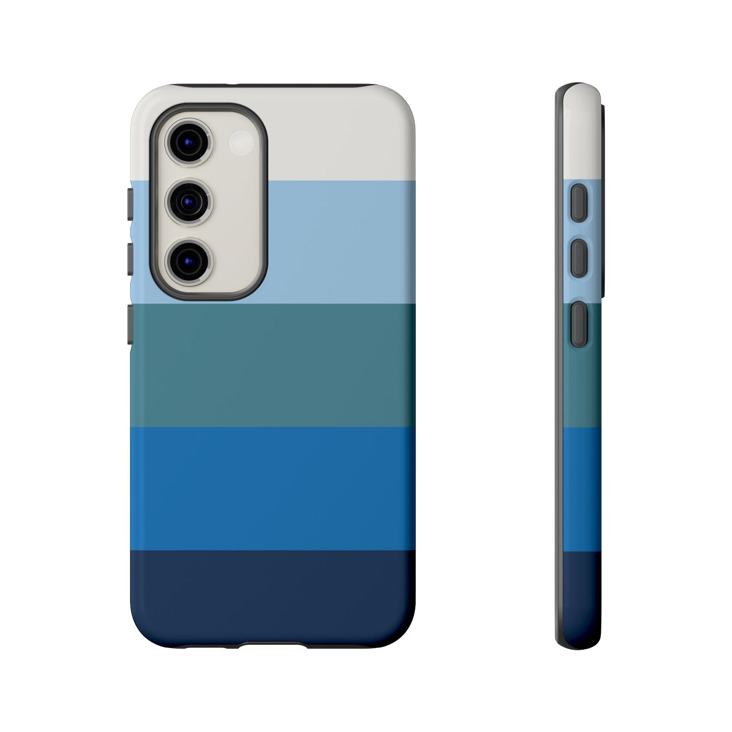 Blue and White Stripe Pattern Phone Case - Blue Phone Case - Samsung Galaxy S23 / Glossy