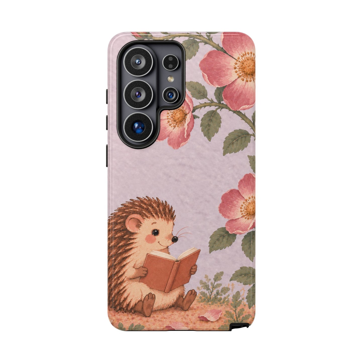 Whimsical Lilac Hedgehog and Wild Rose Phone Case - Purple Phone Case - Samsung Galaxy S26 Ultra / Glossy