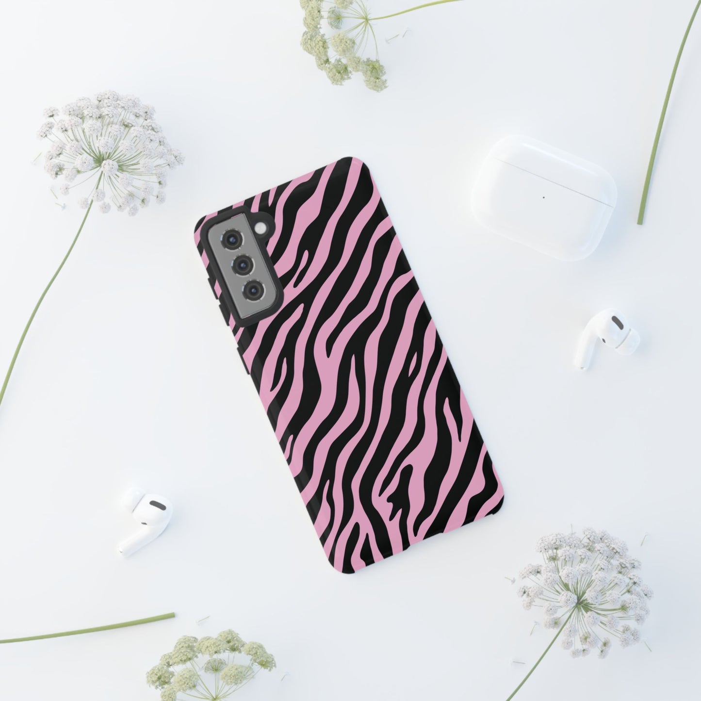 Stylish Blush Zebra Print Phone Case
