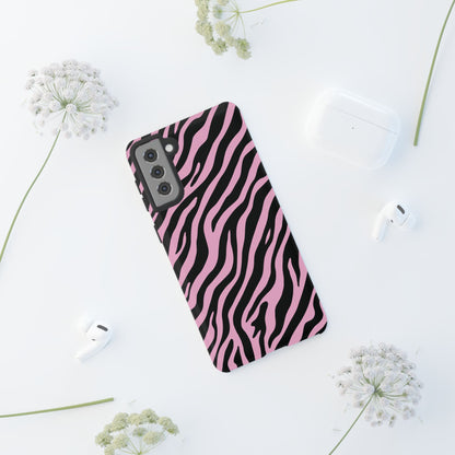 Stylish Blush Zebra Print Phone Case