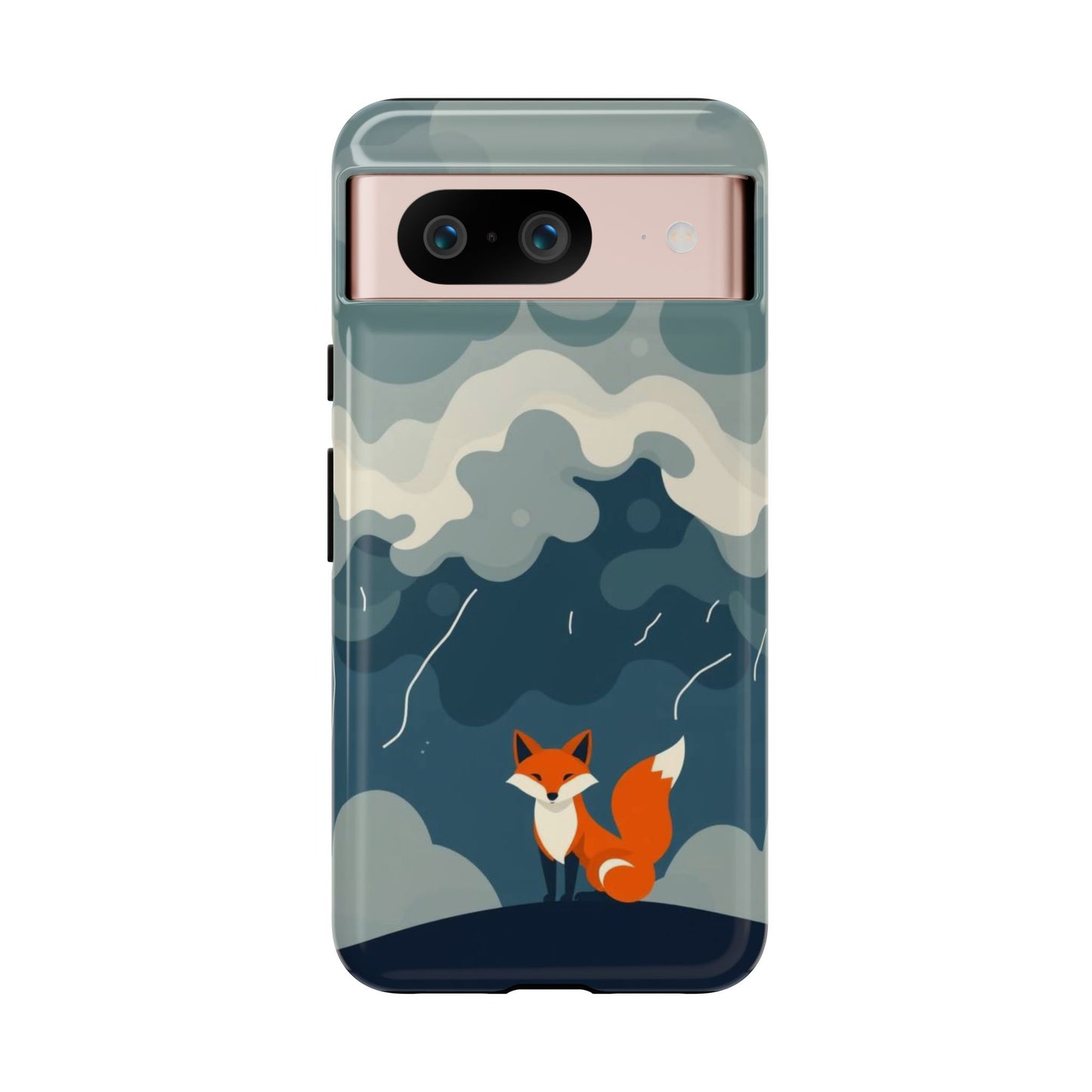 Google Pixel 8 / Glossy Phone Case - Stormy Fox Design Phone Case