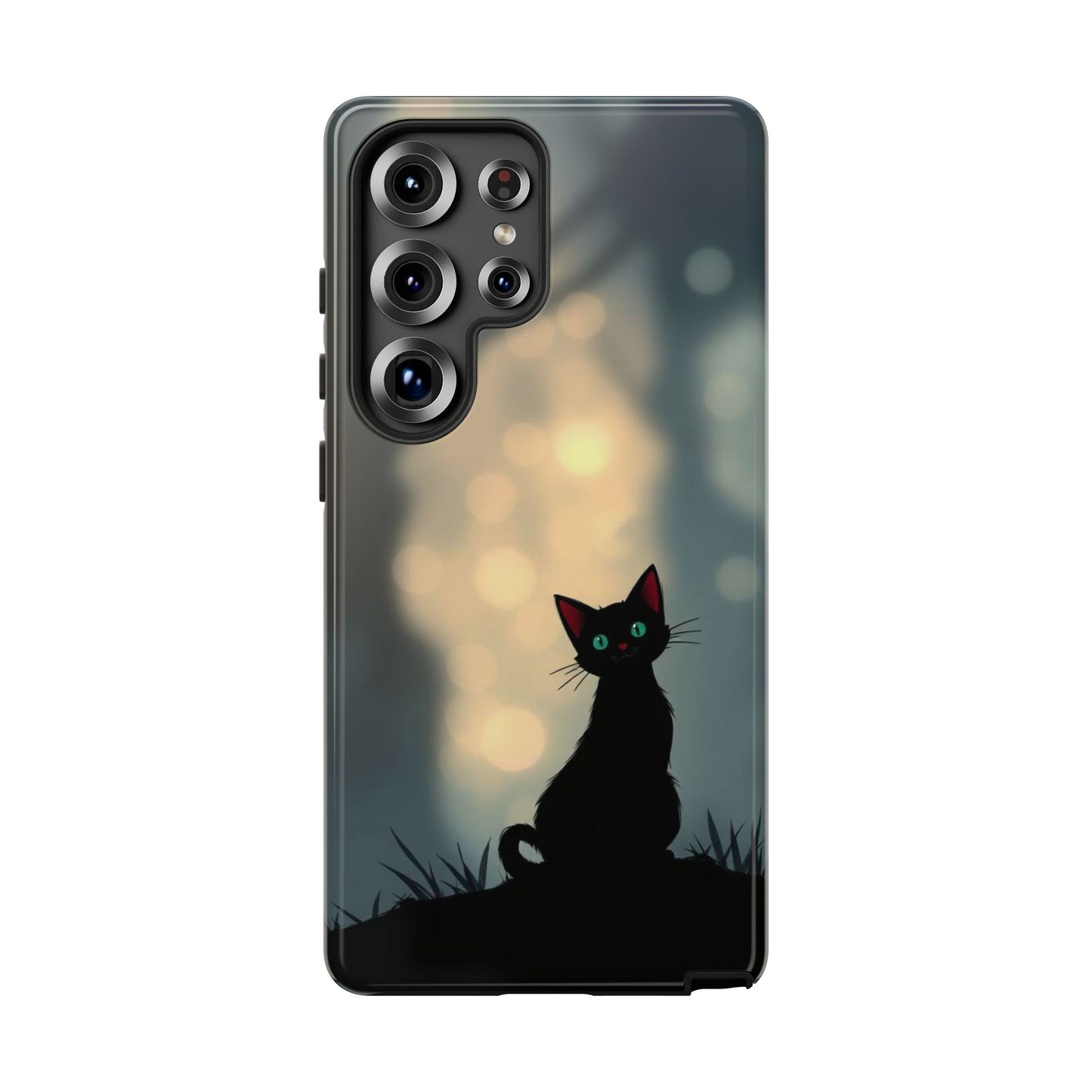 Samsung Galaxy S25 Ultra / Glossy Phone Case - Gothic Cat Design Phone Case