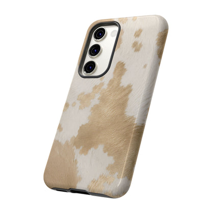 Elegant Champagne Cow Print Phone Case