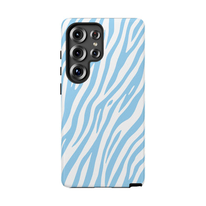 Sky Blue Tiger Print Phone Case