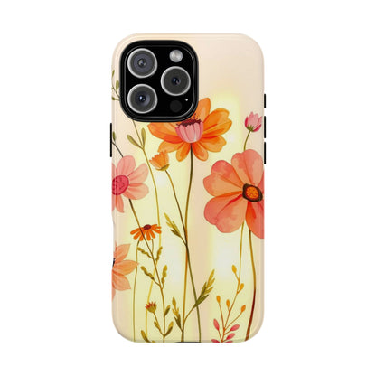 iPhone 16 Pro Max / Glossy Phone Case - Watercolour Bunch of Wildflowers Design Phone Case