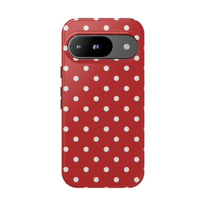 Red with White Dot Pattern Phone Case
