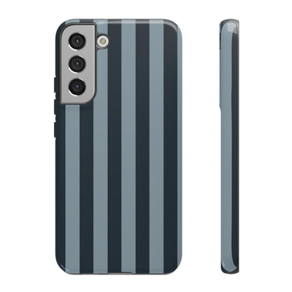 Dark Blue Stripe Pattern Phone Case - Blue Phone Case - Samsung Galaxy S22 Plus / Glossy