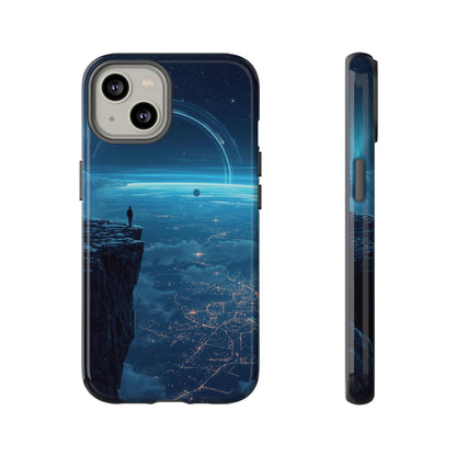 iPhone 14 / Glossy Phone Case - Orbital Ring Horizon Sci-fi Phone Case