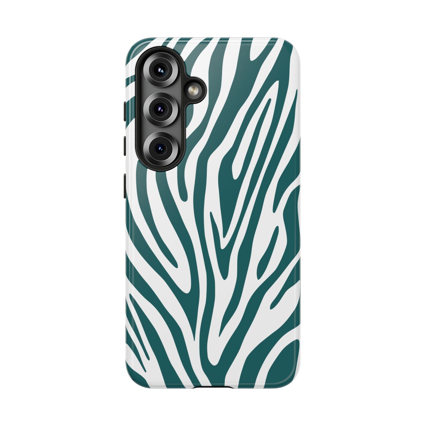 Graphic Teal Tiger Print Phone Case