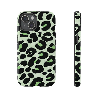 Chic Sage Leopard Print Phone Case