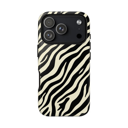 Chic Ivory Zebra Print Phone Case