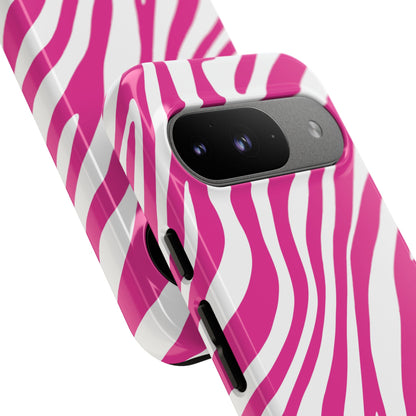 Modern Hot Pink Zebra Print Phone Case