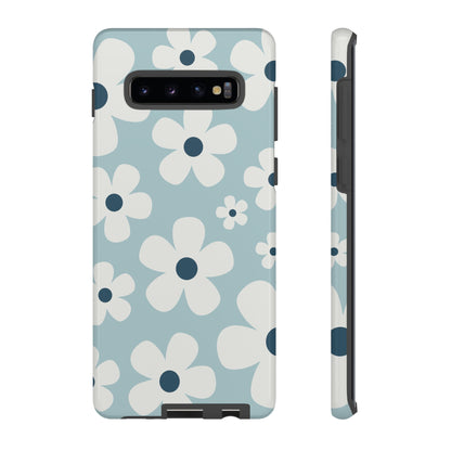 Samsung Galaxy S10 Plus / Glossy Phone Case - Cute Light Blue Daisy Pattern Phone Case