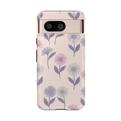 Pretty Pink & Purple Daisy Pattern Phone Case