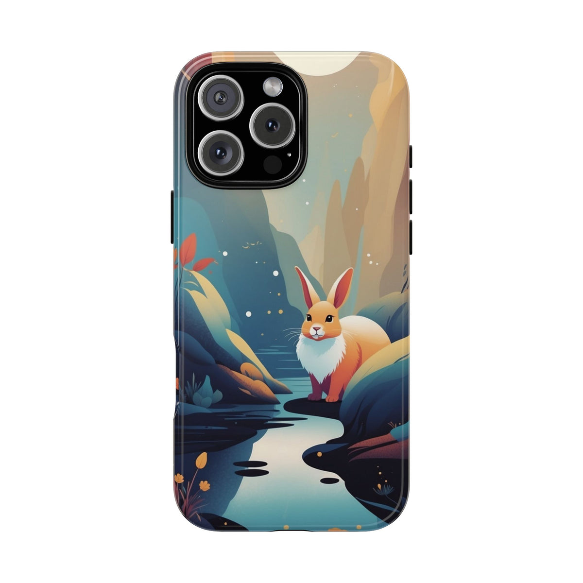 Stylised Rabbit Design Phone Case - Multicolor Phone Case - iPhone 16 Pro Max / Glossy