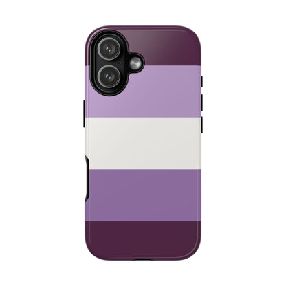 iPhone 17 / Glossy Phone Case - Purple Stripe Pattern Phone Case