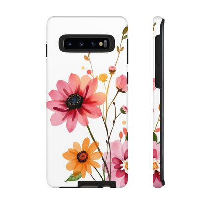 Samsung Galaxy S10 / Glossy Phone Case - Watercolour Style Simple Wildflower Design Phone Case