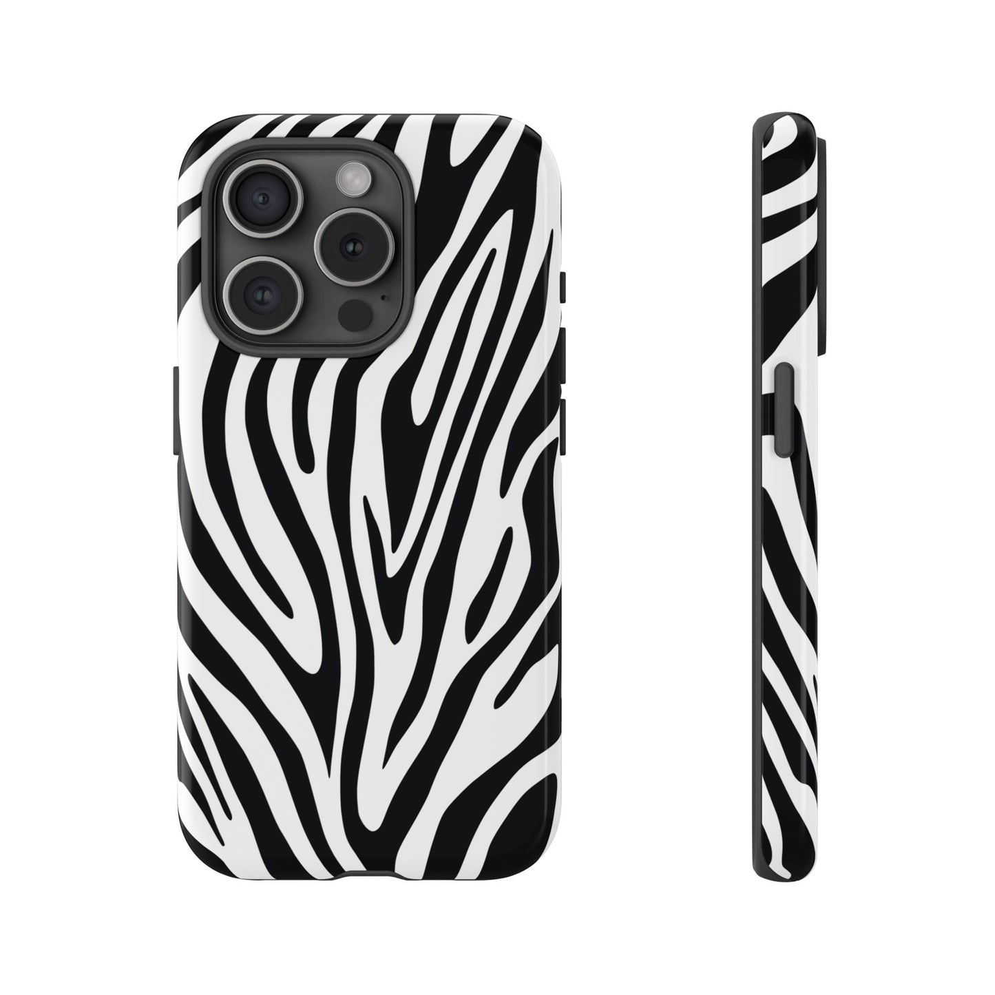 Classic Monochrome Tiger Print Phone Case