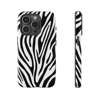 Classic Monochrome Tiger Print Phone Case