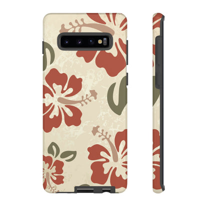 Samsung Galaxy S10 Plus / Glossy Phone Case - ’Boho Chic Hibiscus Pattern #1’ Phone Case