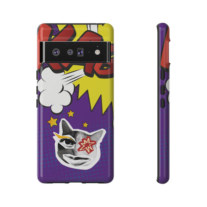 Bold Purple Pop Art Cat Phone Case - Purple Phone Case - Google Pixel 6 Pro / Glossy