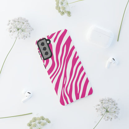Modern Hot Pink Zebra Print Phone Case