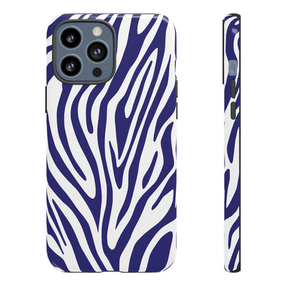 Graphic Blue Tiger Print Phone Case