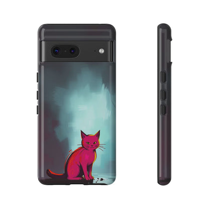 Pop Art Moody Cat Design Phone Case - Multicolor Phone Case - Google Pixel 7 / Glossy
