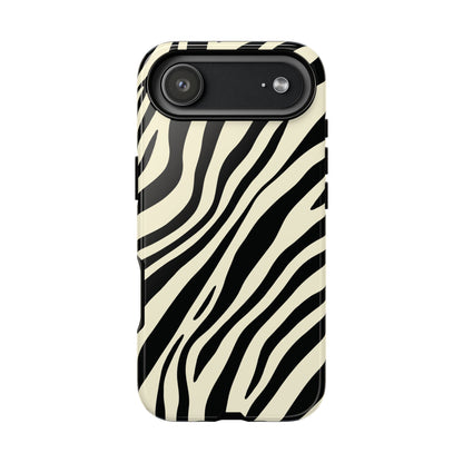 Modern Neutral Zebra Print Phone Case