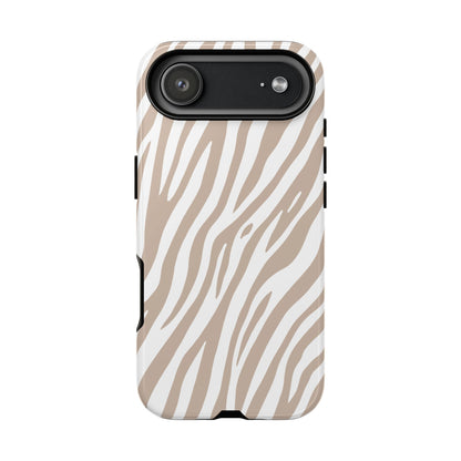 Oatmeal Tiger Print Phone Case
