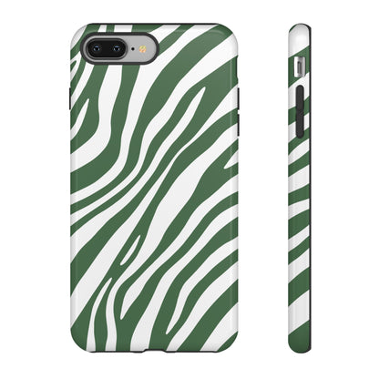 Modern Sage Zebra Print Phone Case