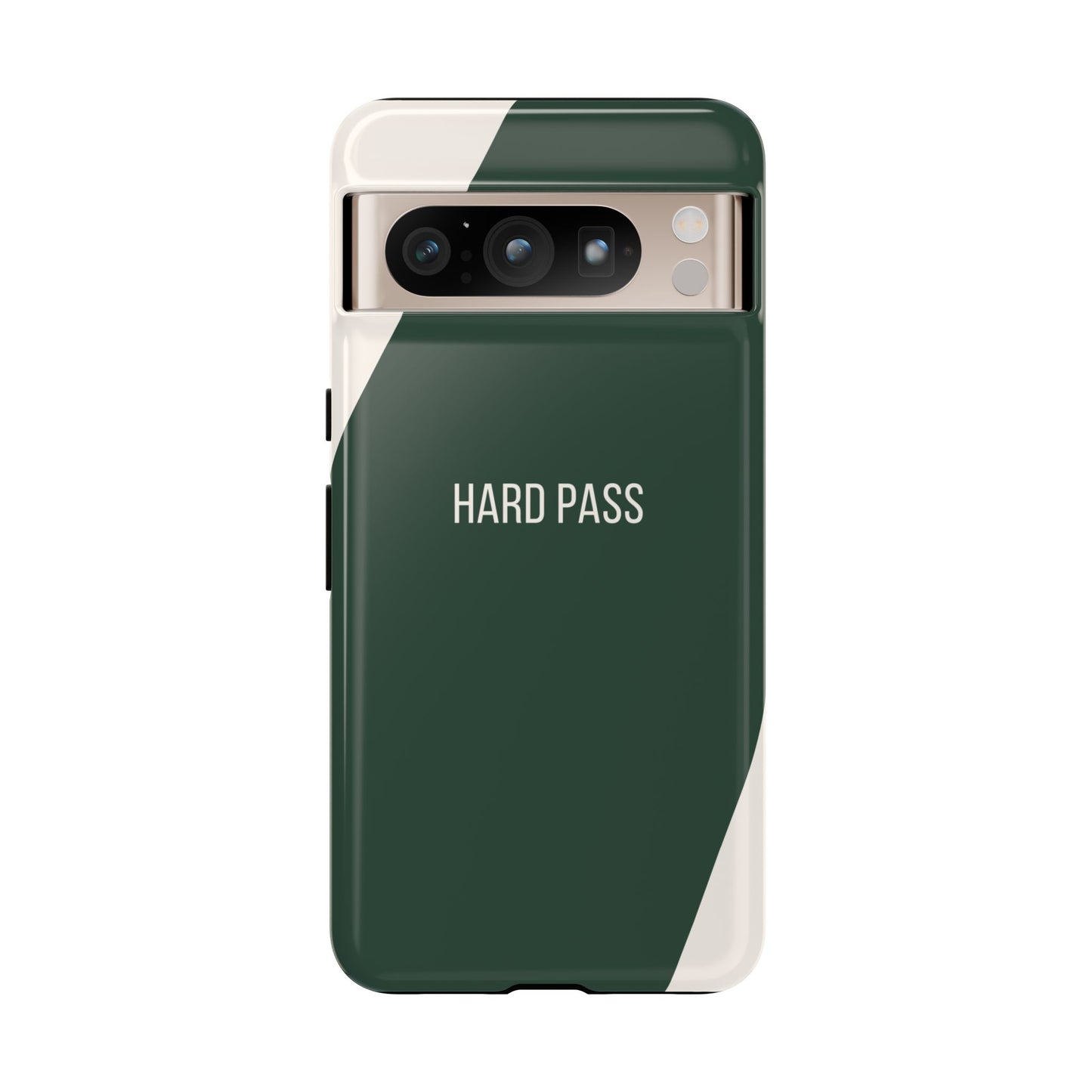 Google Pixel 8 Pro / Glossy Phone Case - Sassy Statement Case ’Hard Pass’ in Green & White