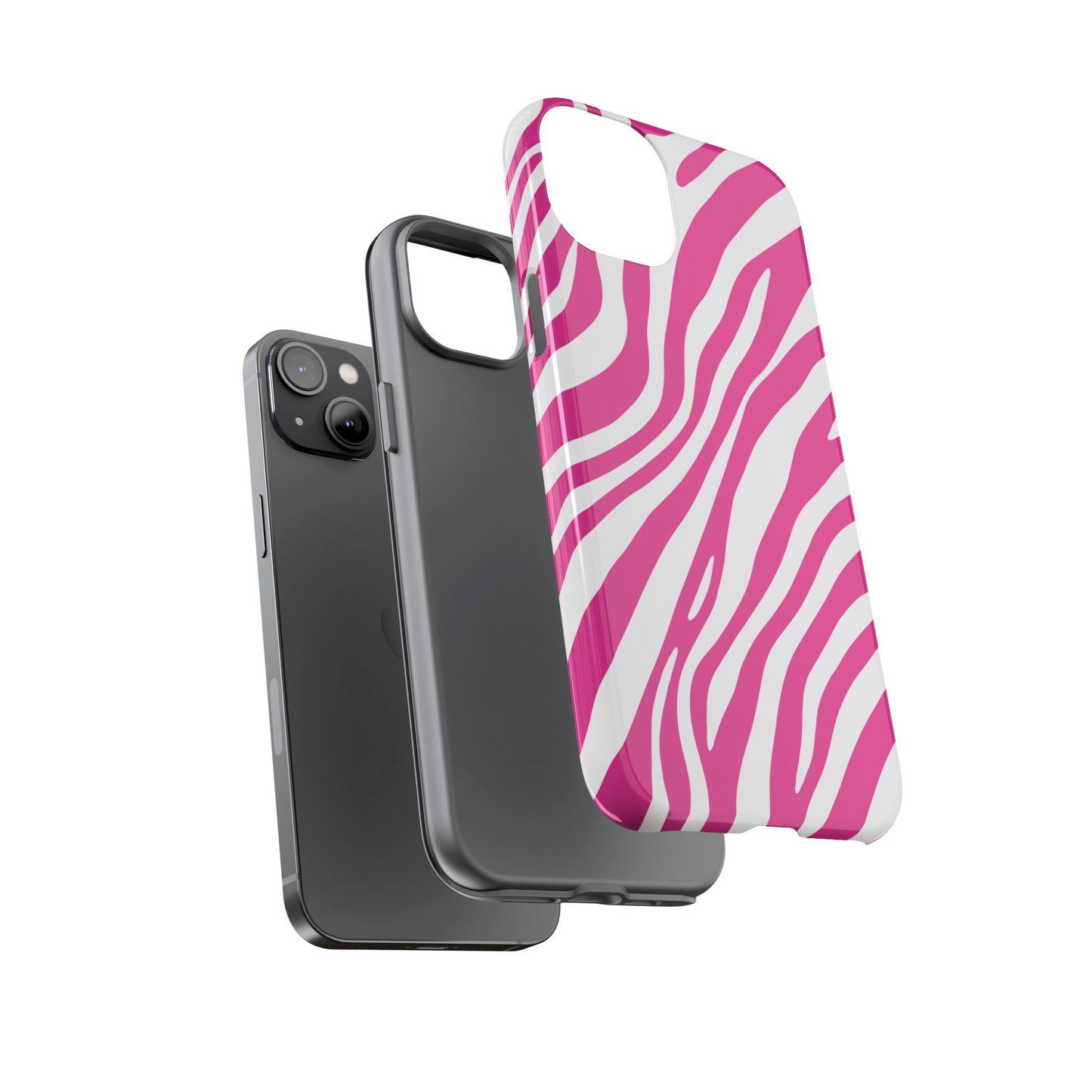 Modern Hot Pink Zebra Print Phone Case