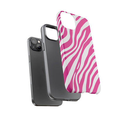 Modern Hot Pink Zebra Print Phone Case