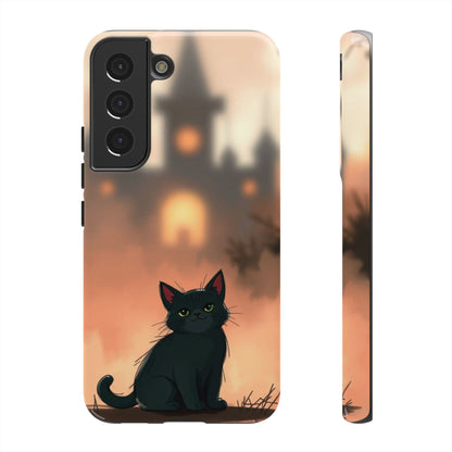 Cute Gothic Cat Design Phone Case - Multicolor Phone Case - Samsung Galaxy S22 / Glossy