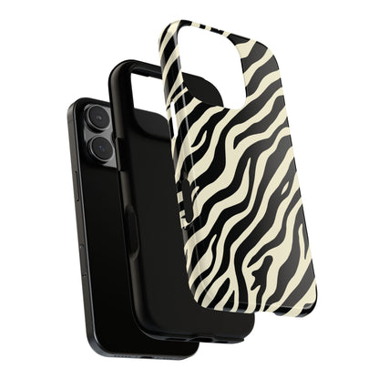 Chic Ivory Zebra Print Phone Case